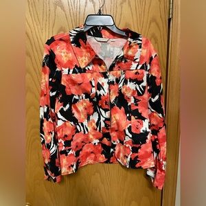 WORN ONCE ERIN LONDON PINK PATTERNED JACKET